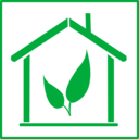 download Eco Green House Icon clipart image with 45 hue color