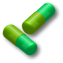 download Two Capsules clipart image with 90 hue color