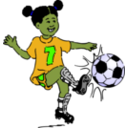 download Girl Playing Soccer clipart image with 45 hue color