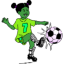 download Girl Playing Soccer clipart image with 90 hue color