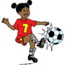 download Girl Playing Soccer clipart image with 0 hue color