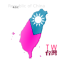 download Map Based Flag Of Taiwan clipart image with 315 hue color