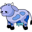 download Colour Cow 2 clipart image with 180 hue color
