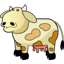 download Colour Cow 2 clipart image with 0 hue color