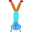 download Handstand clipart image with 180 hue color