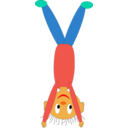 download Handstand clipart image with 0 hue color