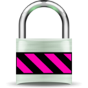 download Secure Padlock Silver Light clipart image with 270 hue color