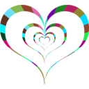 download Red Heart clipart image with 135 hue color