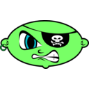 download Mean Pirate Kid clipart image with 90 hue color