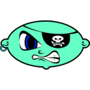 download Mean Pirate Kid clipart image with 135 hue color