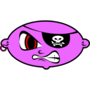 download Mean Pirate Kid clipart image with 270 hue color
