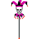 download Skull Marotte clipart image with 315 hue color