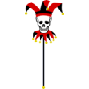 download Skull Marotte clipart image with 0 hue color