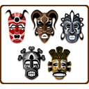 download Tribal Masks clipart image with 0 hue color