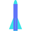 download Rocket clipart image with 180 hue color