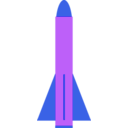 download Rocket clipart image with 225 hue color