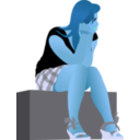 download Waiting Girl Ph By Rones clipart image with 180 hue color