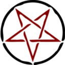 download Red Pentagram clipart image with 0 hue color