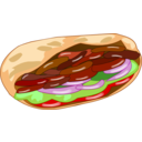 download Doner Kebab clipart image with 0 hue color