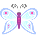 download Cartoon Butterfly Pt5 clipart image with 270 hue color