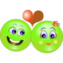 download Lovely Couple Smiley Emoticon clipart image with 45 hue color