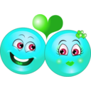 download Lovely Couple Smiley Emoticon clipart image with 135 hue color