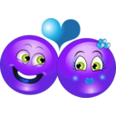 download Lovely Couple Smiley Emoticon clipart image with 225 hue color