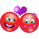 download Lovely Couple Smiley Emoticon clipart image with 315 hue color