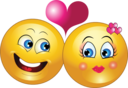 Lovely Couple Smiley Emoticon