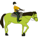 download Horse Riding Lesson clipart image with 45 hue color