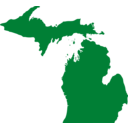 download State Of Michigan clipart image with 270 hue color