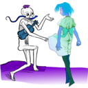 download Dance Macabre clipart image with 180 hue color