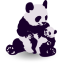 download Panda Baby Panda clipart image with 180 hue color