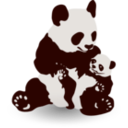 download Panda Baby Panda clipart image with 270 hue color