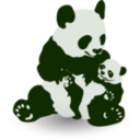 download Panda Baby Panda clipart image with 0 hue color