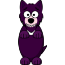 download Cartoon Wolf clipart image with 270 hue color