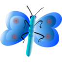 download Butterfly Bottomview clipart image with 180 hue color