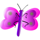 download Butterfly Bottomview clipart image with 270 hue color