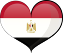 Egypt Heart Flag