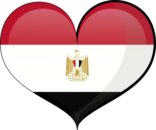 Egypt Heart Flag