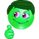 download Thumbs Up Boy Smiley Emoticon clipart image with 90 hue color