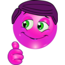 download Thumbs Up Boy Smiley Emoticon clipart image with 270 hue color