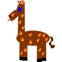 download Funny Giraffe clipart image with 0 hue color