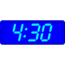 download Digital Clock clipart image with 180 hue color