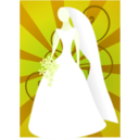 download Red Bride With Sunburst clipart image with 45 hue color