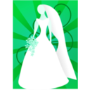 download Red Bride With Sunburst clipart image with 135 hue color