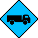 download Caution Truck clipart image with 135 hue color