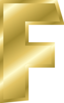 Effect Letters Alphabet Gold