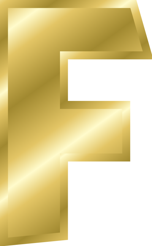 Effect Letters Alphabet Gold