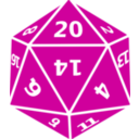 download Twenty Sided Dice clipart image with 315 hue color